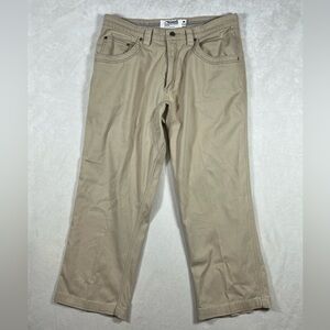 Mountain Khakis Heavy Cotton 34W 27L Tan Outdoor Chino Pants EUC